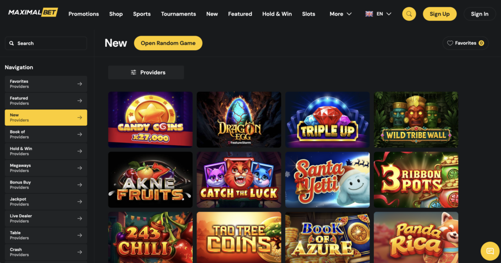 Maximal Bet Casino offering top bonus buy slots for UK players